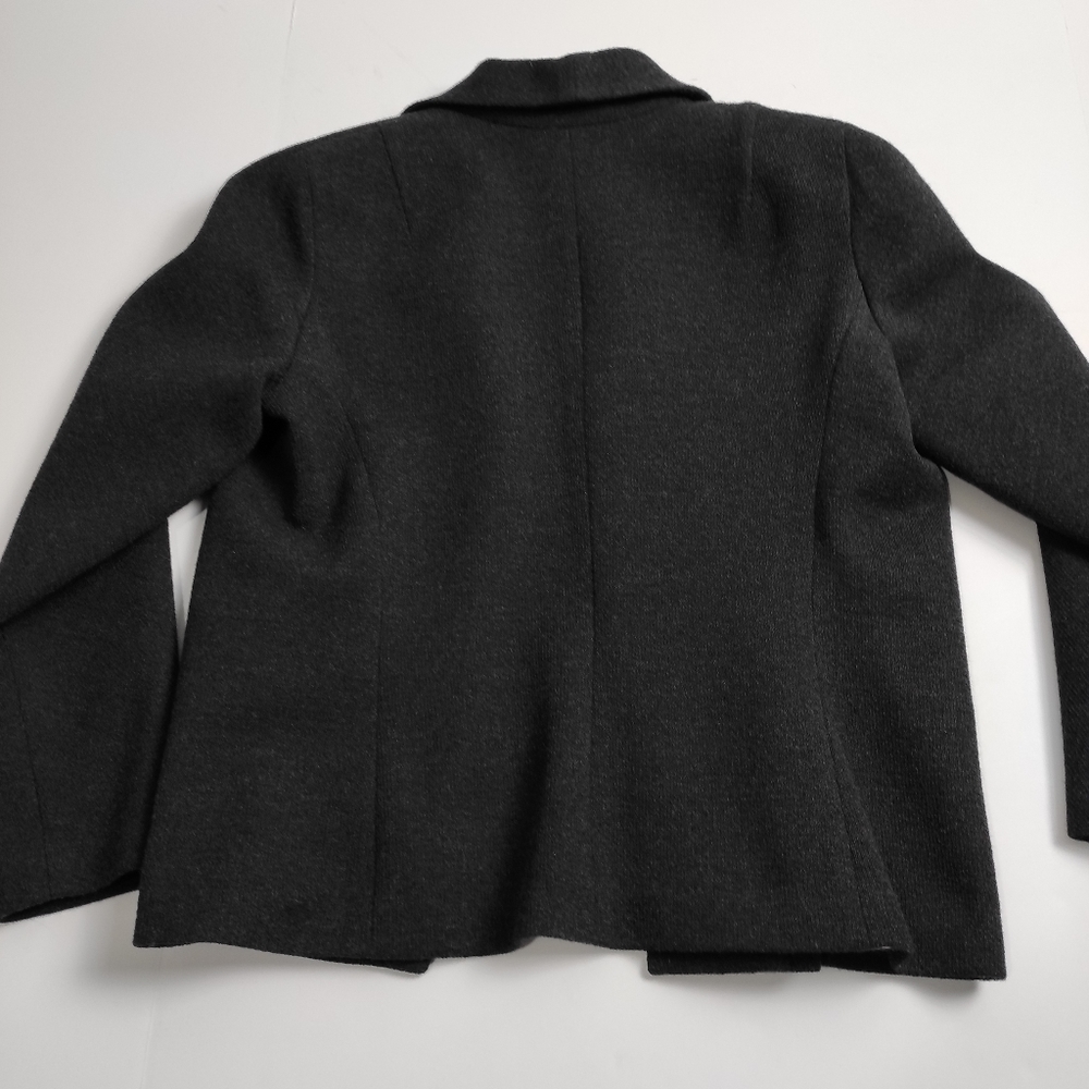 Talbots Merino Wool Open Front Blazer Collared Ca… - image 4